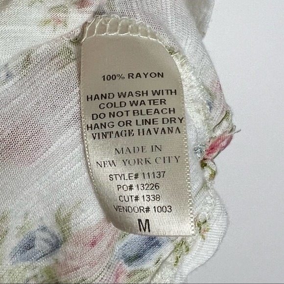 Vintage Havana Floral Cropped Tank Top Medium - Picture 5 of 6